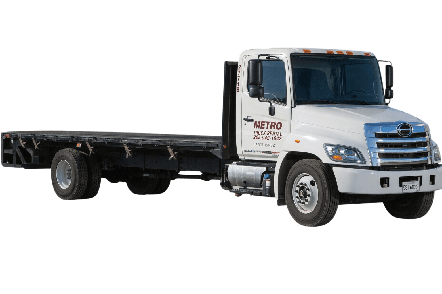 Metro flatbed truck.